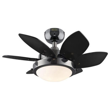 Westinghouse 7224600 24 in. Gun Metal Opal Frosted Glass Indoor Ceiling Fan wit