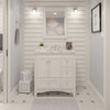 Abbey 36" Bathroom Vanity, White, Carrara Marble