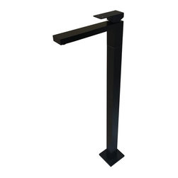 Square Freestanding Matte Black Bath Mixer  SKU: MB05 - Bathtub Taps