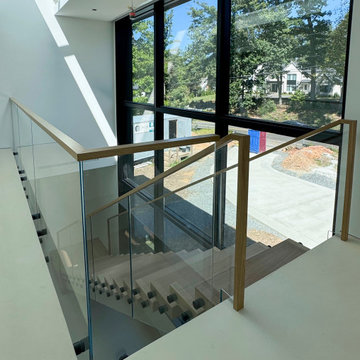 Project #126 | Contemporary Staircases with Integrated LEDs & Glass Railing