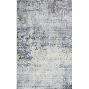 Contemporary Theia 5'x8' Rectangle Charcoal Area Rug