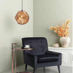 Zuo Bald 1 Light Ceiling Lamp in Gold - Products