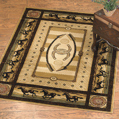 Need To Find Area Rug With Equestrian Theme Http Www Lonestarwesterndecor Gallop Horse Rug 8 X 10 Html