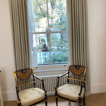 Cosy thermal interlined pair of curtains