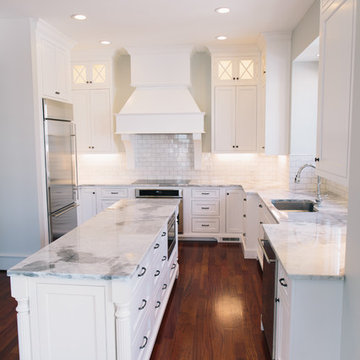 Kempsville Cabinets- Transitional White Coastal Kitchen