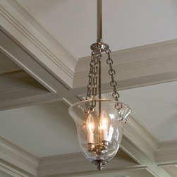 Brass Light Gallery - Bell Jar Light Fixture Close Up - Ceiling Lighting