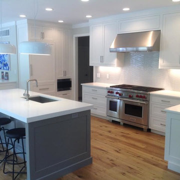 Blond floors/ white cabinets, kitchen