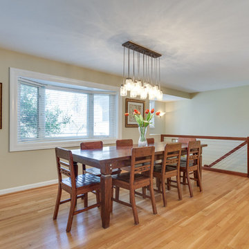 Bay Window and Modern Chandelier Add Light