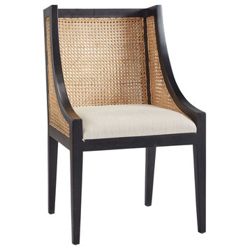 Loudoun Mahogany Upholstered Arm Chair, Brown, Set of 2
