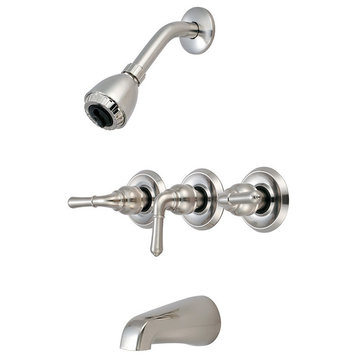 Olympia Faucets P-3230 Accent 1.5 GPM Tub and Shower Trim Package - Brushed