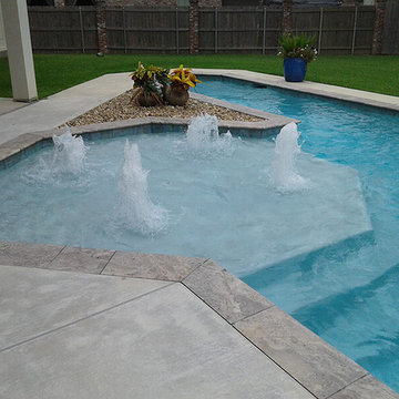 Custom Swimming Pool and Spa Water Features