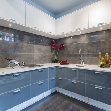 Acrylic - European Laminate Modern Kitchen
