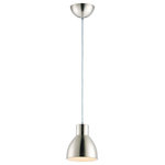 Maxim Lighting - Cora 1-Light Pendant - Spun metal shades in various sizes are perfect for budget installations. Available in Black with gold interior and Satin Nickle with white interior, these pendants are very stylish.