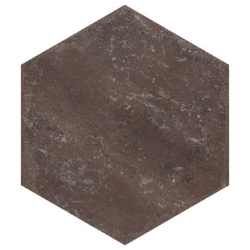Brickyard Hex Red Porcelain Floor and Wall Tile