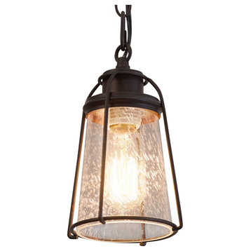 Mini Rust Pendant Light Farmhoue Glass Black Pendant Lamp