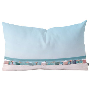 Deny Dsigns Hello Twiggs Beach Huts Oblong Throw Pillow, 23"x14"