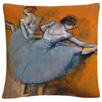 Degas 'Dancers At The Bar' 16"x16" Decorative Throw Pillow