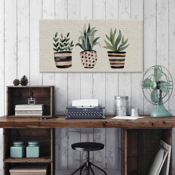 "Botanical Greens" Painting Print on Wrapped Canvas