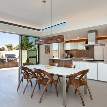 Aeris LED Linear Pendant above Dining Table