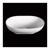 Ba352 23 Oval Ceramic Above Mount Bathroom Basin Vessel Sink