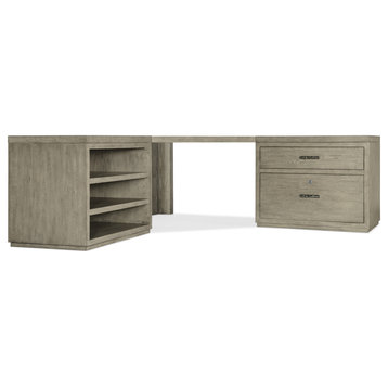 Hooker Furniture 6150-10936 85" Wood Veneer 2 Drawer Writing Desk - Medium Wood