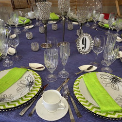 Green Chevron Charger Plate - Charger Plates