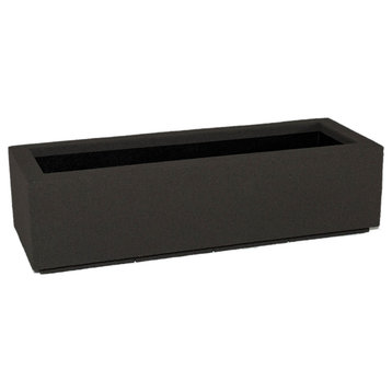 Milan Short Outdoor Trough Planter, Urban Bronze