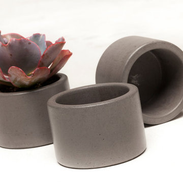Concrete Planters - Set of 3 Pots