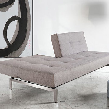 Splitback Mixed Dance Grey Sofa Bed by Innovation USA - $1190.00