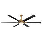 Whoselamp - 72 in. Integrated LED Indoor Natural Brass Ceiling Fan with Light and Remote - Great for large areas or lofts is this 72 in. Natural Brass ceiling fan, The powerful DC motor can cool a large room and push out 7928 CFM of cooling, It features a full-function 6-speed motor that is 3-times the power of a traditional ceiling fan. The included remote control allows you to control the light, speed function, the dome style light kit with plastic lamp shade includes a 18-Watt LED light source and is set at 3000K temperature (warm white). This fan and lighting kit must be hardwired and installed by a qualified electrician.