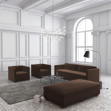 Piece Offering: Madison Sofa in Chocolate Box Weave Linen