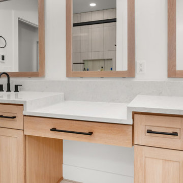Coeurd'Alene New Build - White Quartersawn Oak Cabinets