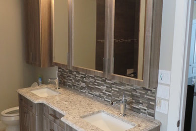 Inspiration for a transitional bathroom remodel in Other