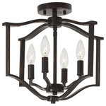 Minka-Lavery - Minka-Lavery Elyton Four Light Semi Flush Mount 4656-579 - Four Light Semi Flush Mount from Elyton collection in Downton Bronze With Gold Highl finish. Number of Bulbs 4. Max Wattage 60.00. No bulbs included. No UL Availability at this time.