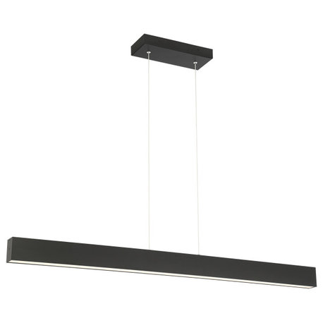 Form Dual Voltage LED Linear Pendant, Matte Black