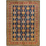 Bokara - Traditional Hand-Woven Kazak Style Rug, 8'11"x12' - Based on authentic Persian designs & hand woven using only the finest of wools these are truly timeless classics, recreated using the original methods. The ageless beauty of these 19th century designs bring an impact to a room and these styles can work so well with both a traditional or modern theme.