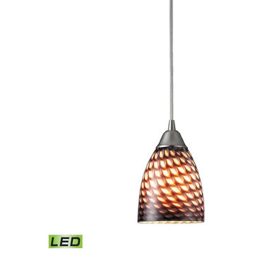 9.5W 1 LED Mini Pendant in Transitional Style - 8 Inches tall and 5 inches