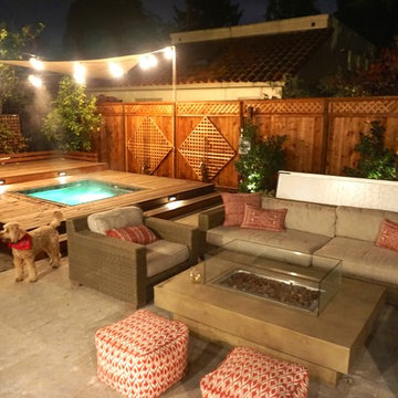 Small backyard setup for everyday outdoor entertaining