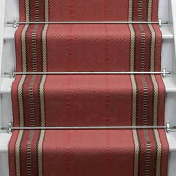 Roger Oates Hampton Terracotta stair runner carpet in Kew London