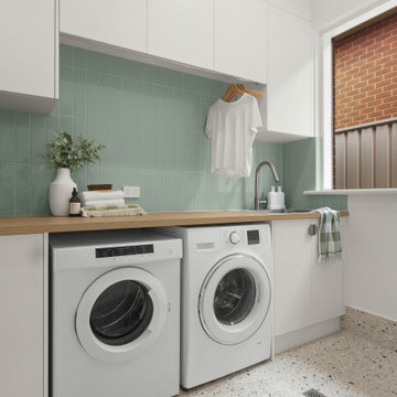 Contemporary Joslin Ensuite, Laundry & Bathroom Renovation