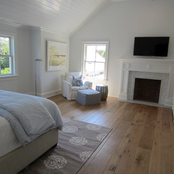 AMAGANSETT: WIDE PLANK CHARACTER WHITE OAK INSTALLED/FINISHED W BONA TRAFFIC HD