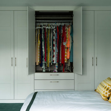 White & Green Bedroom in Buckinghamshire