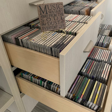 Old School collectors can store various formats of music and film.