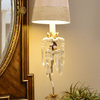 Birdland 1 Light Table Lamp in Black And Putty With Gold Leaf