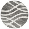 Safavieh Adirondack Collection ADR125 Rug, Charcoal/Ivory, 4' Round
