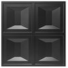 Art3d Drop Ceiling Tiles 12 Sheets PVC Decorative Glue up Ceilng Panels 2x2ft, Black