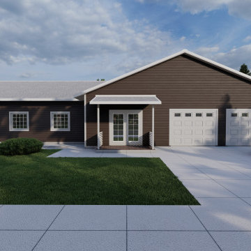 Barndominium House Plan – 2-Bedroom Rustic-Modern Haven