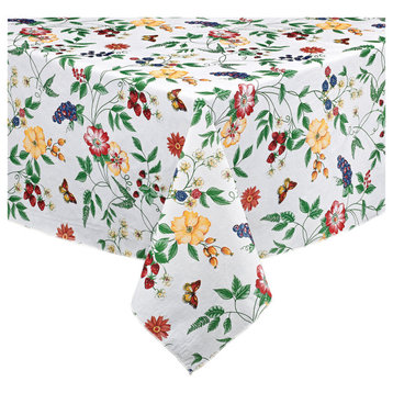 Enchanted Garden 100% Vynil Tablecloth, 60"x84"