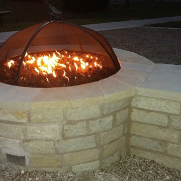 Retreat At North Bluff Apartments Custom Stone Propane Firepit