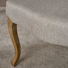 GDF Studio Eva Traditional Fabric Dining Armchair, Beige, Set of 2